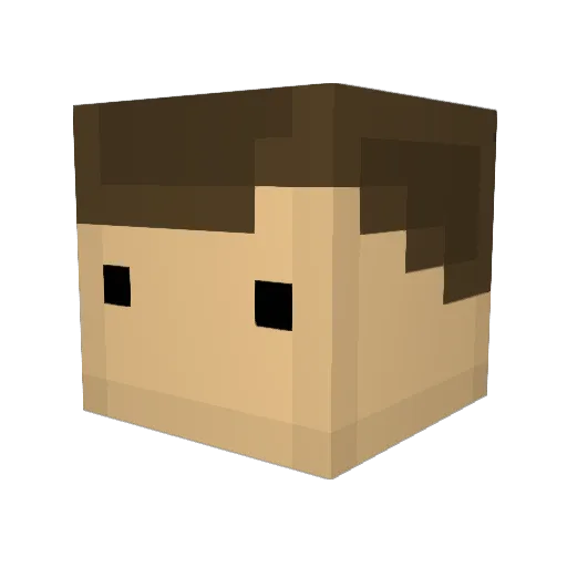 MottsGummys Minecraft avatar head, 3D render