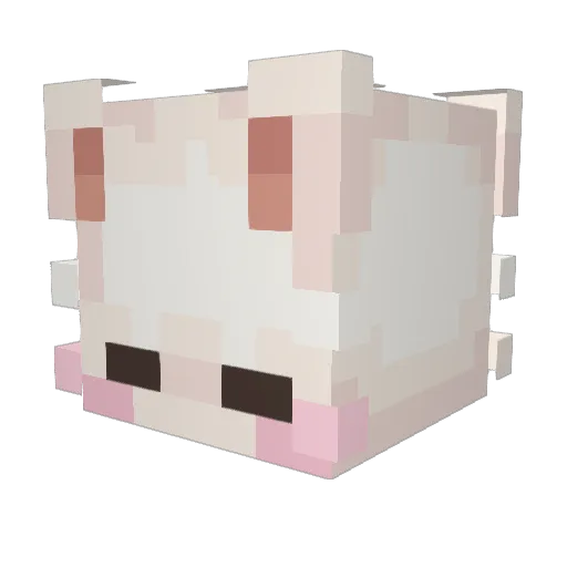 MotusiI Minecraft avatar head, 3D render