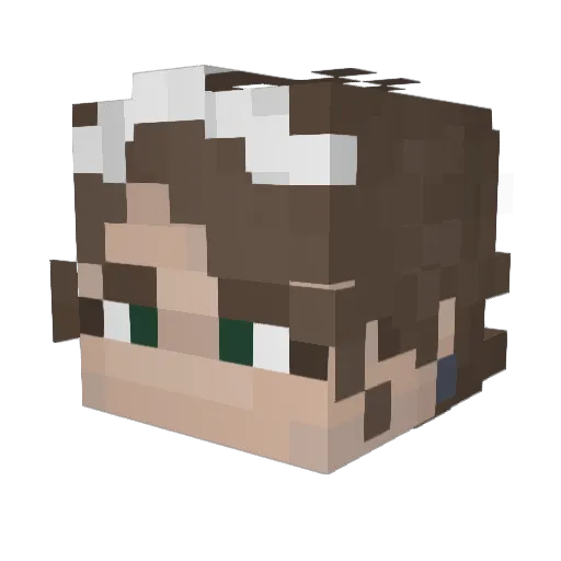Motvu Minecraft avatar head, 3D render