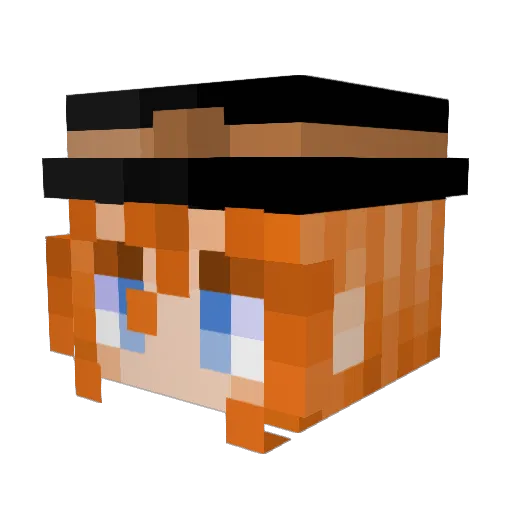Motyl28 Minecraft avatar head, 3D render