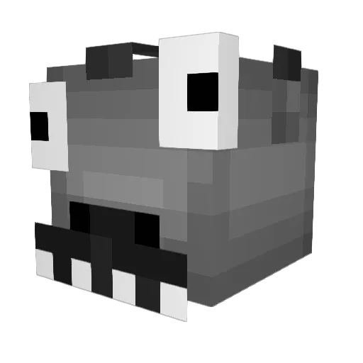 Mou_Lu Minecraft avatar head, 3D render