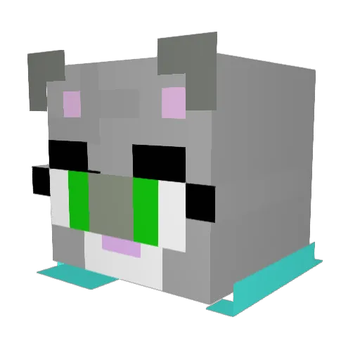 Mouahbid Minecraft avatar head, 3D render
