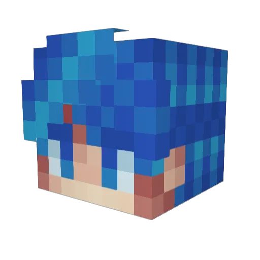 Moude Minecraft avatar head, 3D render
