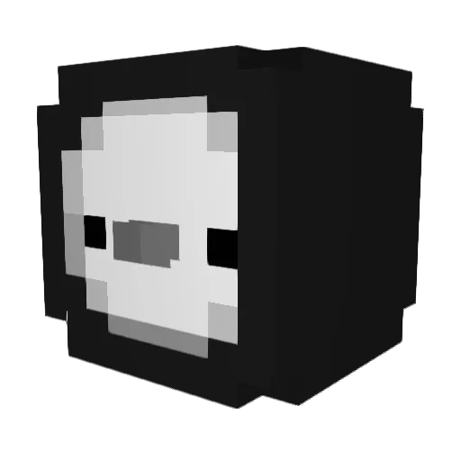 Moudze Minecraft avatar head, 3D render