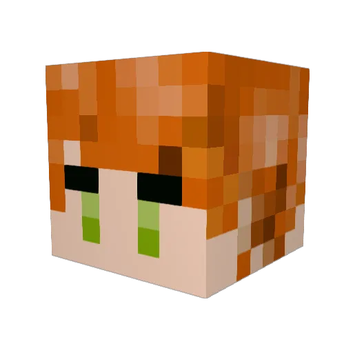 Mouflinette Minecraft avatar head, 3D render