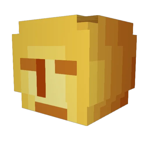 Mouge Minecraft avatar head, 3D render