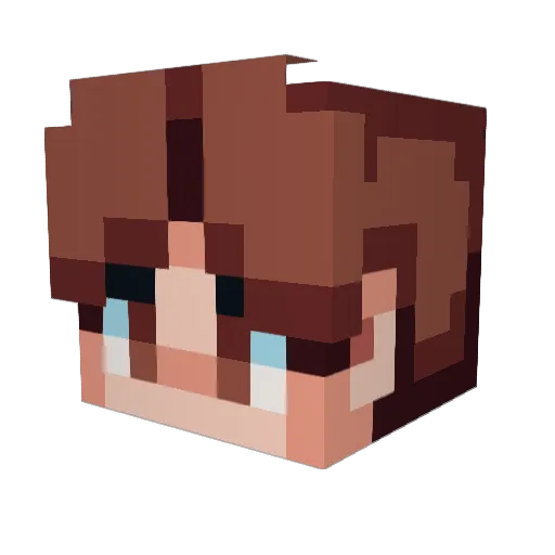 Mouhxy Minecraft avatar head, 3D render