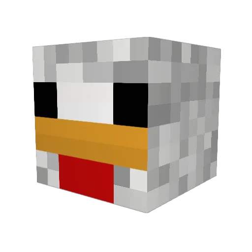 Moukaa_ Minecraft avatar head, 3D render