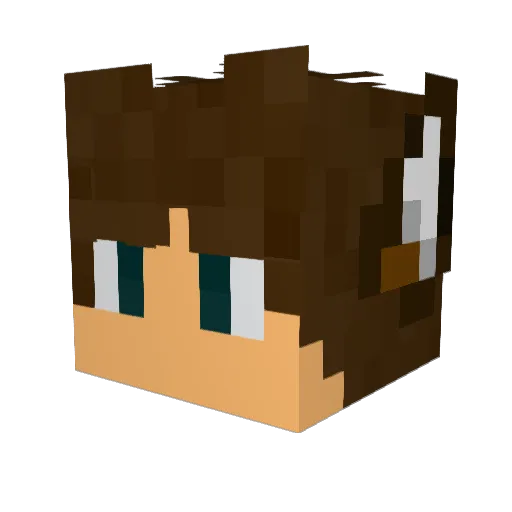 MouldyHorror Minecraft avatar head, 3D render
