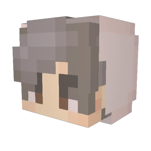 Moumja Minecraft avatar head, 3D render
