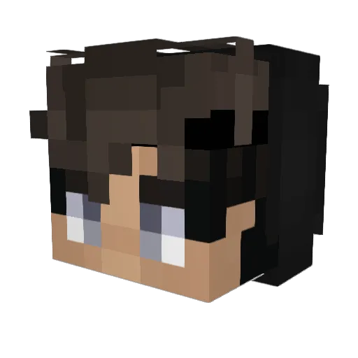 Mounirrr Minecraft avatar head, 3D render