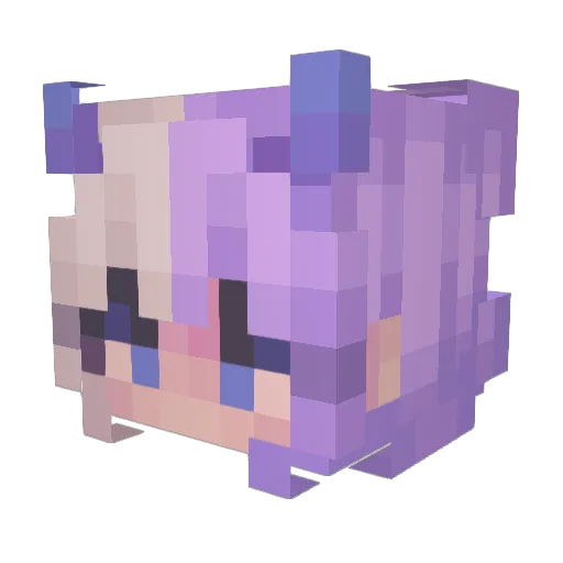Mounnzzz Minecraft avatar head, 3D render