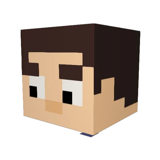 Mount48 Minecraft avatar head, 3D render