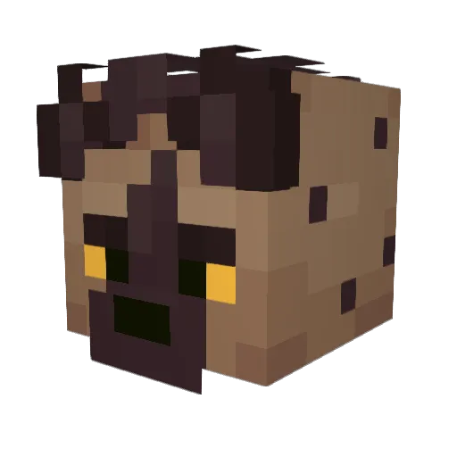 MountainCatto Minecraft avatar head, 3D render