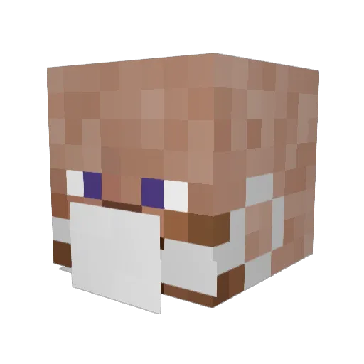 MountainSpew Minecraft avatar head, 3D render