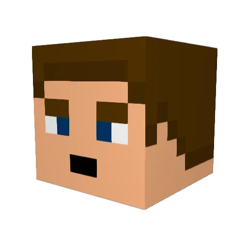 Mountainrooster Minecraft avatar head, 3D render