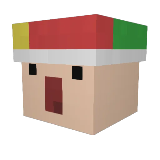 Moupzy1337 Minecraft avatar head, 3D render