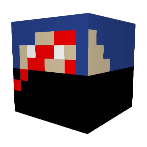 Mourdin Minecraft avatar head, 3D render