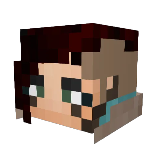 MourningAperture Minecraft avatar head, 3D render