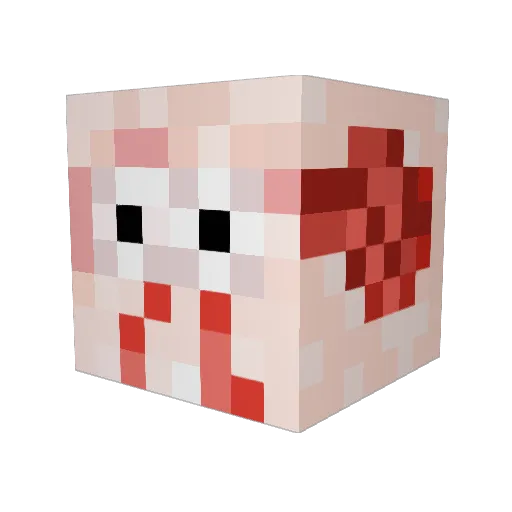 Mourningstar Minecraft avatar head, 3D render