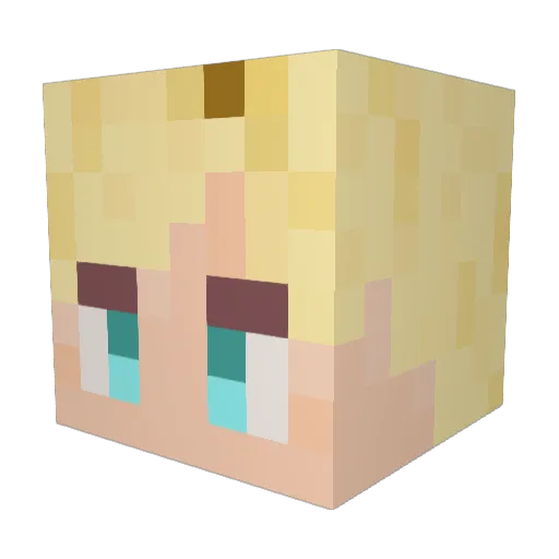 MouseAces Minecraft avatar head, 3D render