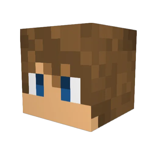 MouseEight Minecraft avatar head, 3D render