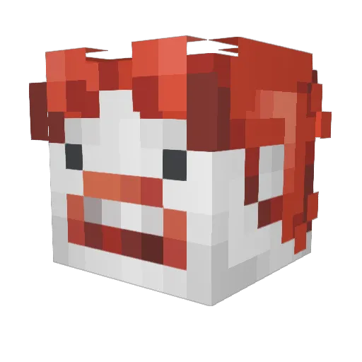 MouseInHouse Minecraft avatar head, 3D render