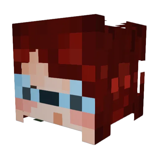 MouseMouseMouse Minecraft avatar head, 3D render
