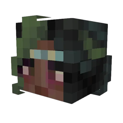 MouseMousington Minecraft avatar head, 3D render