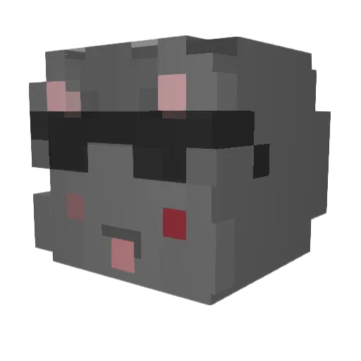 MouseTyrant2 Minecraft avatar head, 3D render