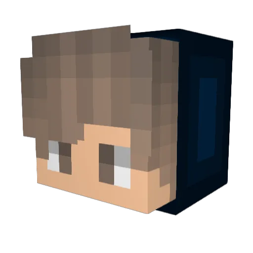 MouseYT Minecraft avatar head, 3D render