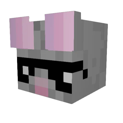 Mouse_Gamer_ Minecraft avatar head, 3D render