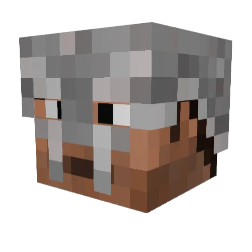 MousepadMC Minecraft avatar head, 3D render