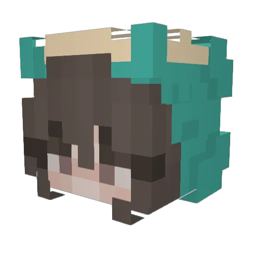 MouseyPrincess Minecraft avatar head, 3D render