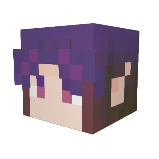 Mousoukan Minecraft avatar head, 3D render