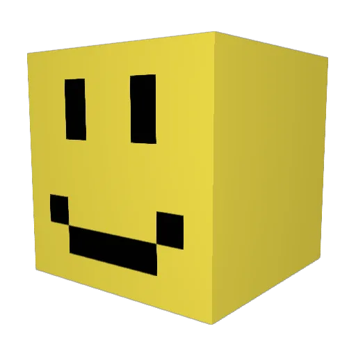 Moussec Minecraft avatar head, 3D render