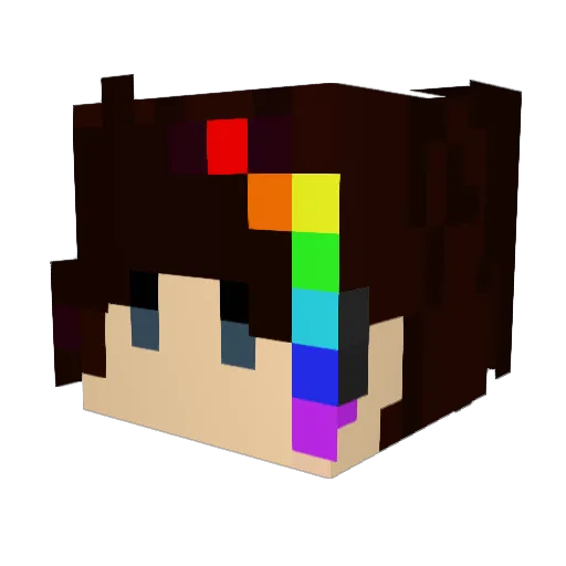 MoussteryLand Minecraft avatar head, 3D render