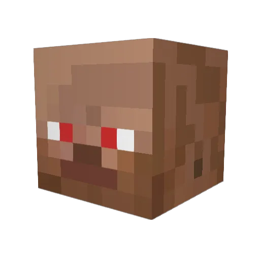 MoustHat Minecraft avatar head, 3D render
