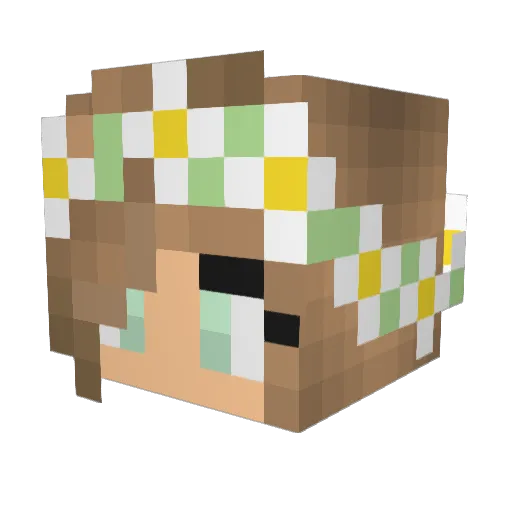 Moustachaio237 Minecraft avatar head, 3D render