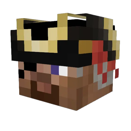 Moustache83 Minecraft avatar head, 3D render