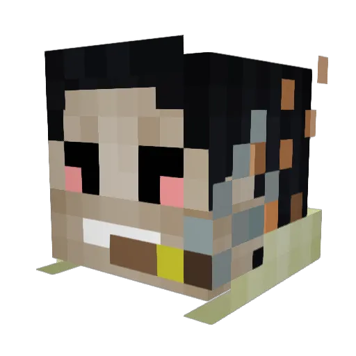 MoustikZZZ Minecraft avatar head, 3D render