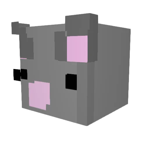 MousuTheRat Minecraft avatar head, 3D render