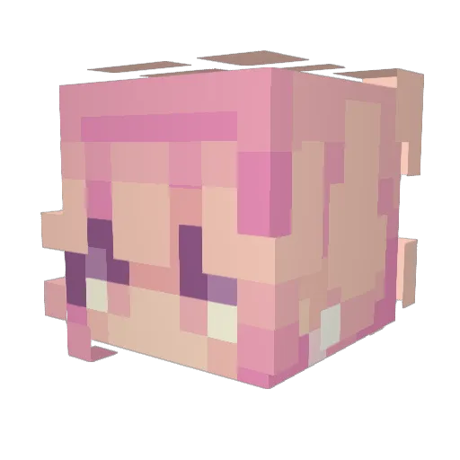 MousyMousy Minecraft avatar head, 3D render