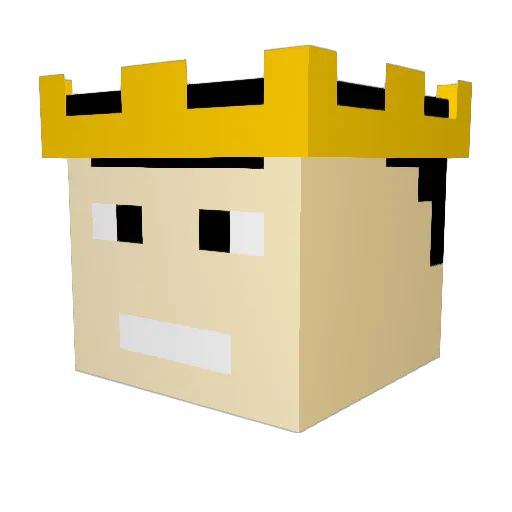 Moutchatchos Minecraft avatar head, 3D render
