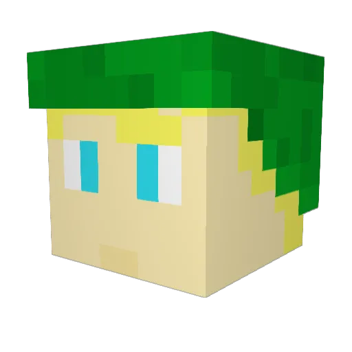 MouthJuggernaut Minecraft avatar head, 3D render