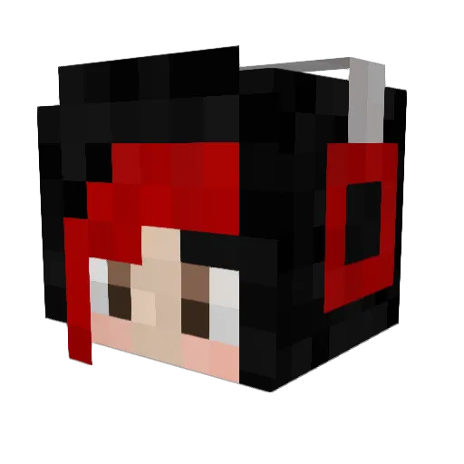 MouuRacoot Minecraft avatar head, 3D render