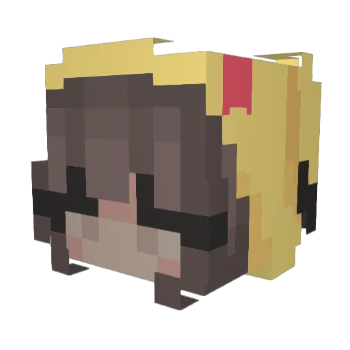 MouzoGamer69 Minecraft avatar head, 3D render