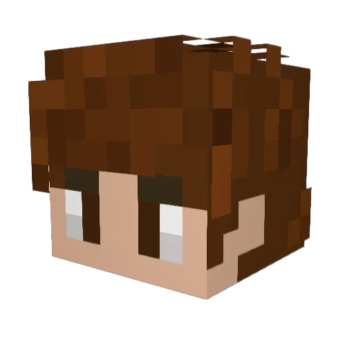 Movall Minecraft avatar head, 3D render