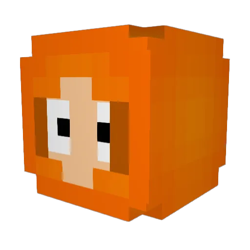Movandark Minecraft avatar head, 3D render