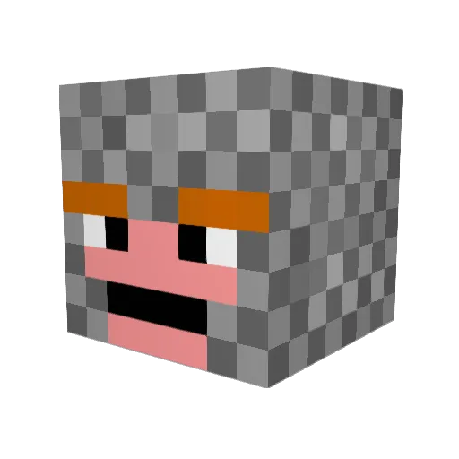 MoveMoritz Minecraft avatar head, 3D render